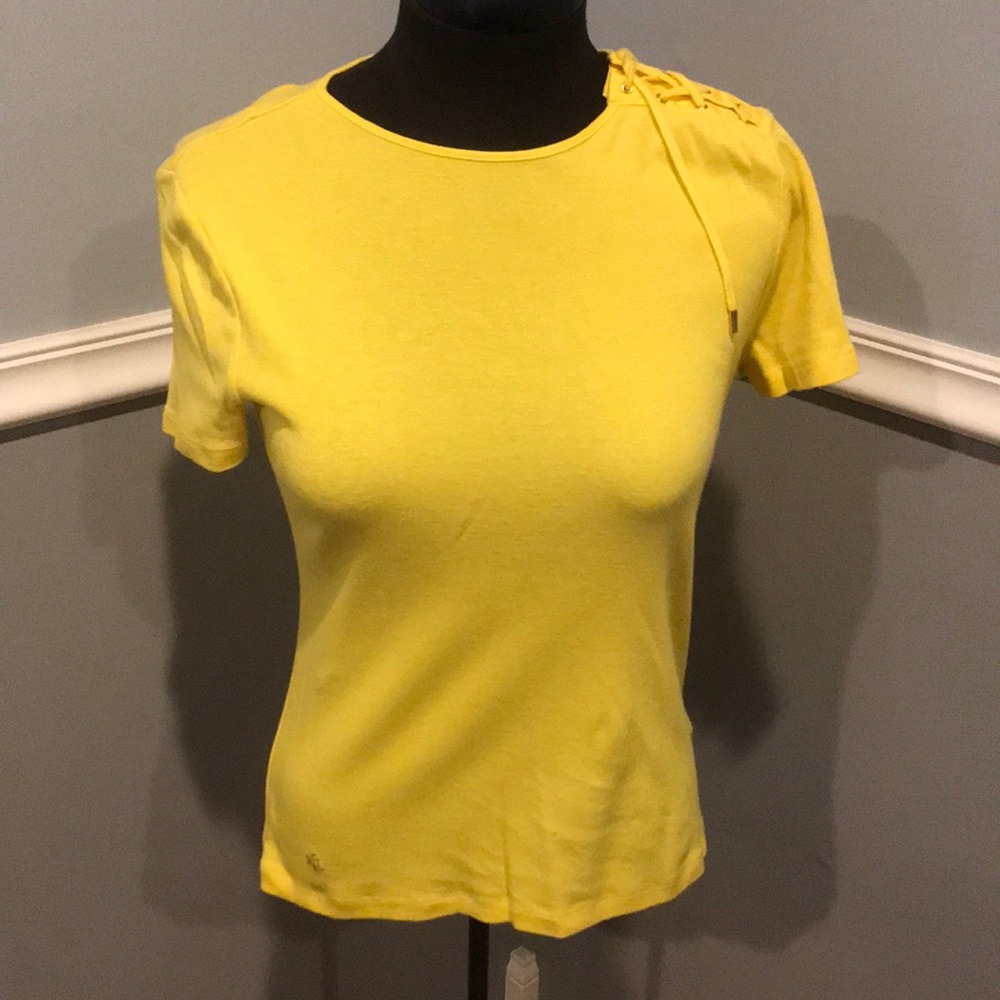 Lauren Ralph Lauren side lace up tee